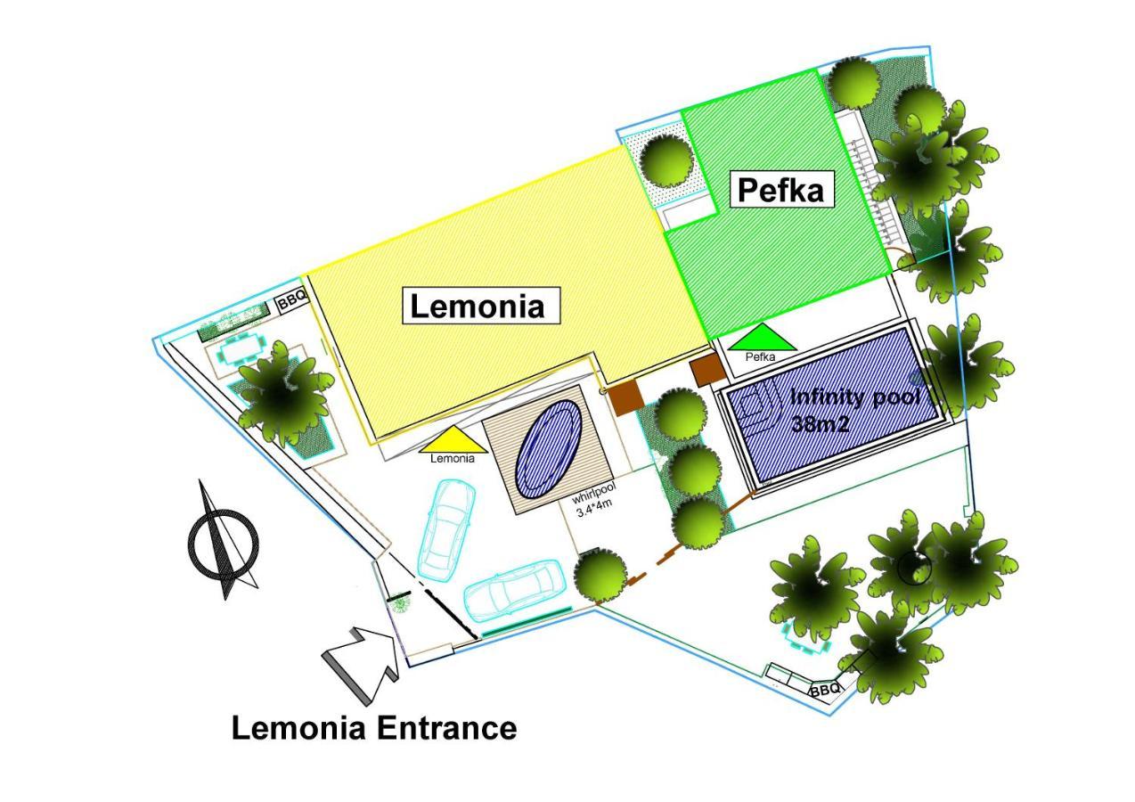 Paradisos luxury villas next to beach Koutsourás Exterior foto